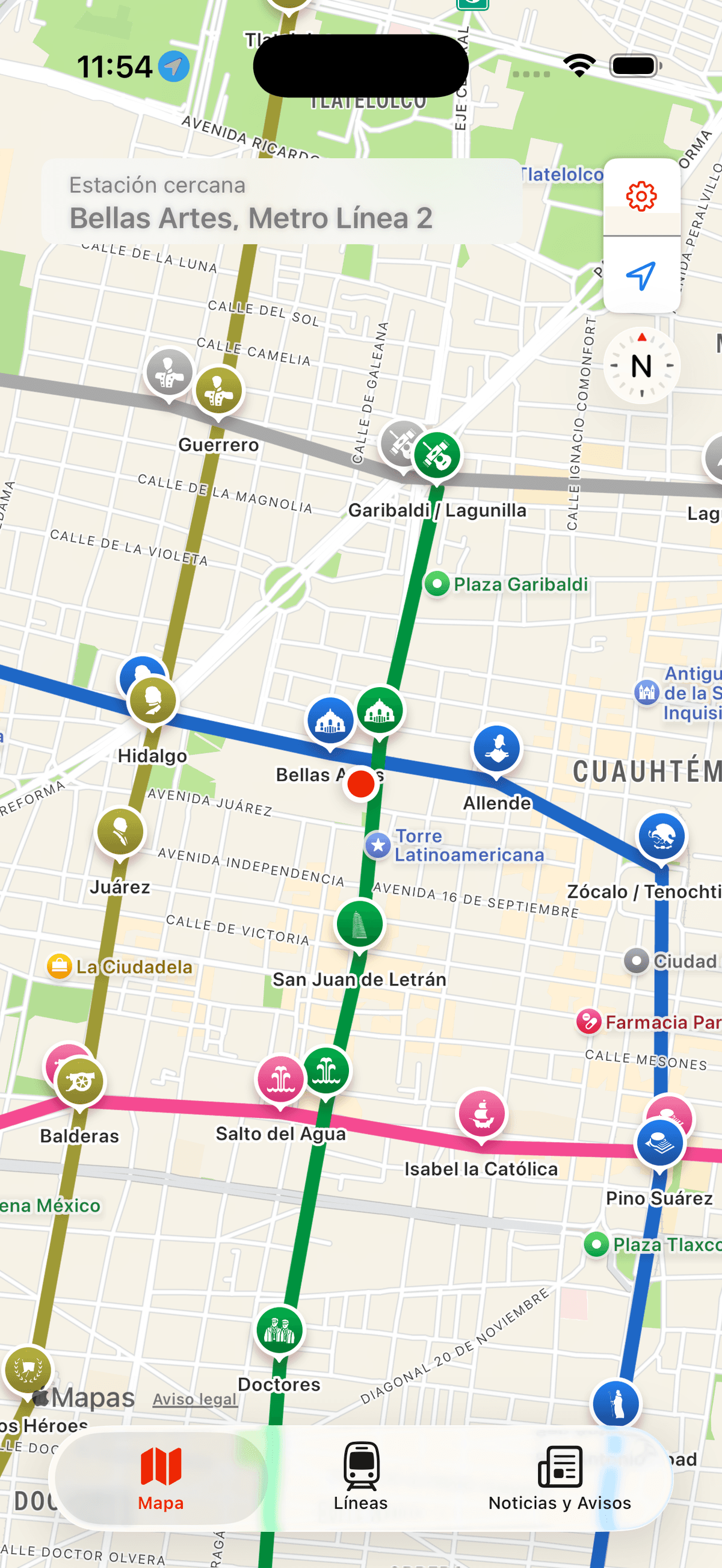 Metro CDMX App Screenshot
